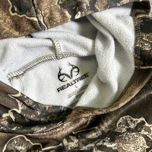 Realtree Excape Camo Gairer Large Camouflage Tech Fleece Lined Hoodie Sweatshirt - Picture 5 of 8